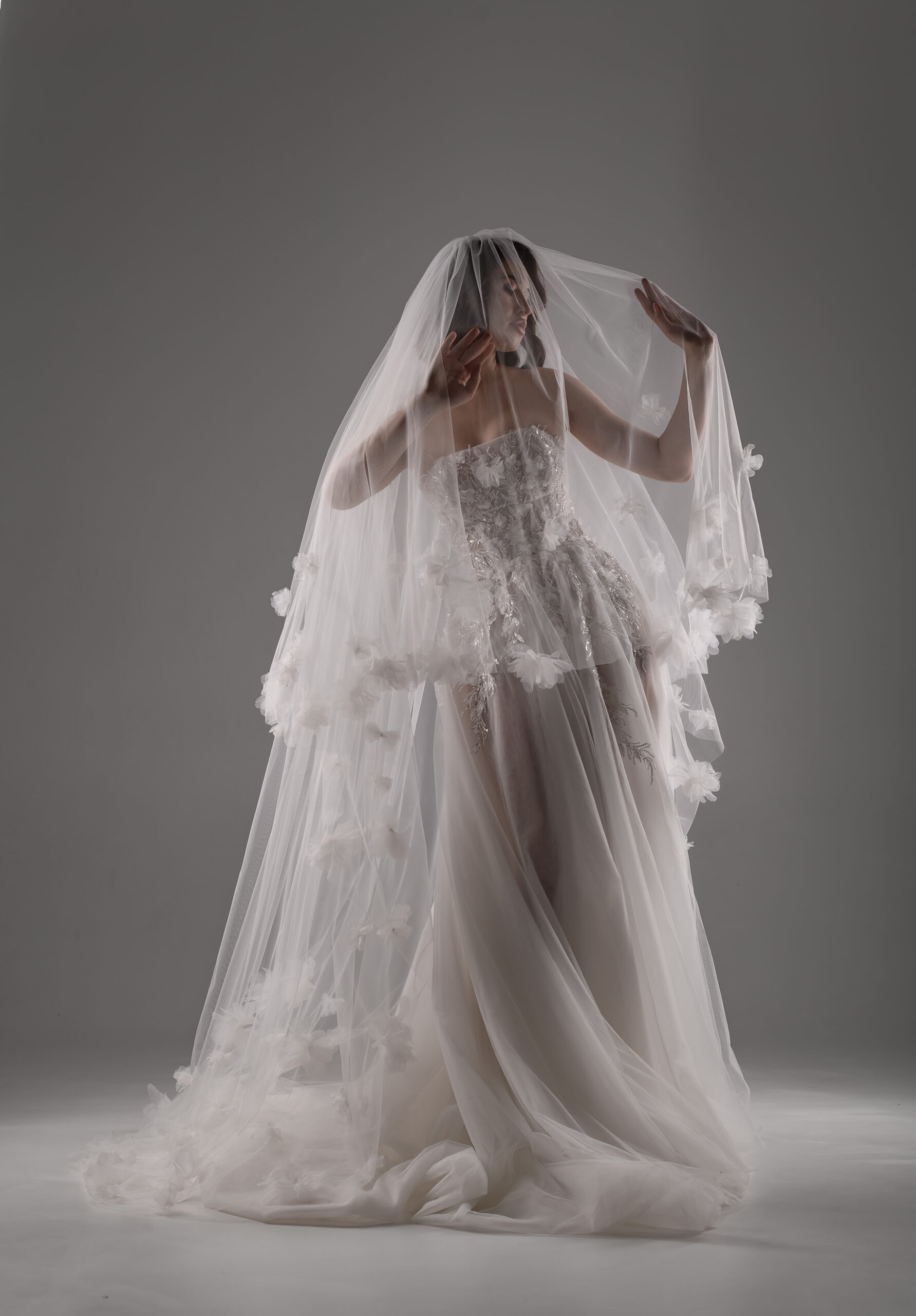 Peony 3D flowers veil - Image 4