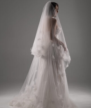 Peony 3D flowers veil Peony 3D flowers veil