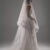 Peony 3D flowers veil