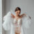 Bridal robe with train Mia